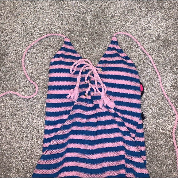 BRAND NWT No Boundaries Pink & Blue Swimsuit sz S - Picture 4 of 14